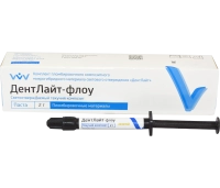 дентлайт флоу - светоотверждаемый текучий композит, 1шпр*2г., цвет: золотой, "владмива"