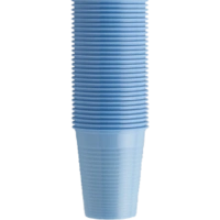 стаканы пластиковые, 100шт., голубые, euronda