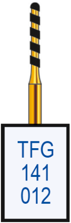 tfg141012 бор алмазный fg - цилиндр закругленный - 012 серый horico