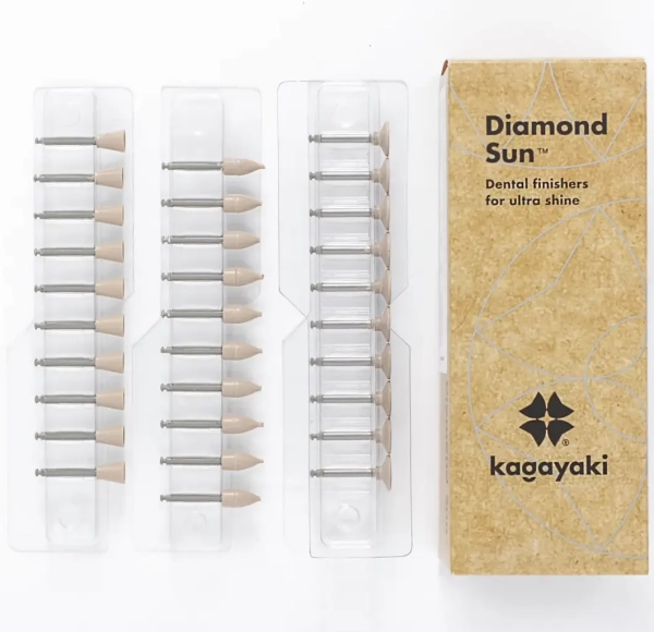 набор полиров "kagayaki diamond sun" (диск, пуля, чашка - бежевые), µ 30, уп/30шт