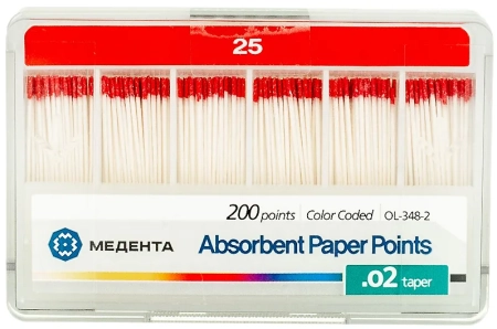Бумажные штифты 02 №25 200шт/уп (МЕТА) 