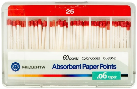 Бумажные штифты 06 №25 60шт/уп.(МЕТА)