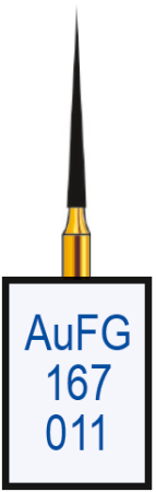 aufg167011 бор алмазный fg - конус остроконечный - 011 серый horico