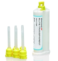 elite transparent (прозрачный) - слепочный а-силикон, 50мл + 6 канюль, zhermack