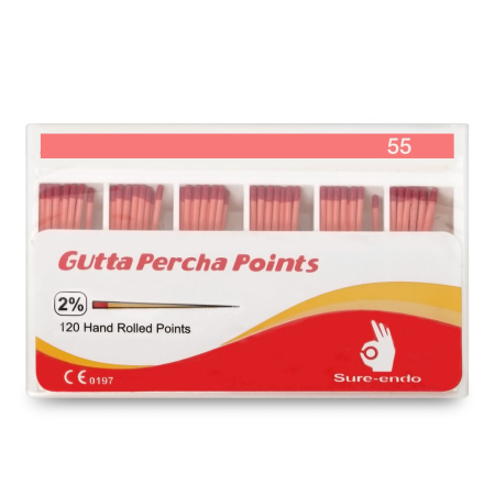 Гуттаперчевые штифты, 120шт., №55, Sure-Endo