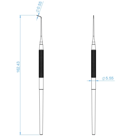 зонд угловой пародонтальный №16, as-0700-16, asa dental