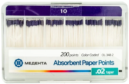 Бумажные штифты 02 №10 200шт/уп., (МЕТА) 