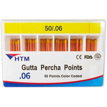 Гуттаперчевые штифты 06 №50 (60 шт) HTM Dent