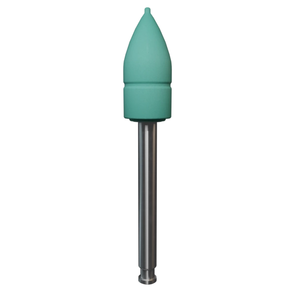 полир "kagayaki ensmart pin" - пуля зелёный (силикон) µ 70 - держатель из нержавеющей стали, 1 штука