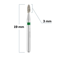 fg277g014 бор алмазный fg - олива закругленная - 014 зеленый horico