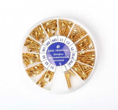 Штифты внутриканальные латунные (ФОРМА) 242 шт.