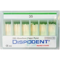 штифты бумажные абсорбирующие 02 №35 (200 шт) dispodent