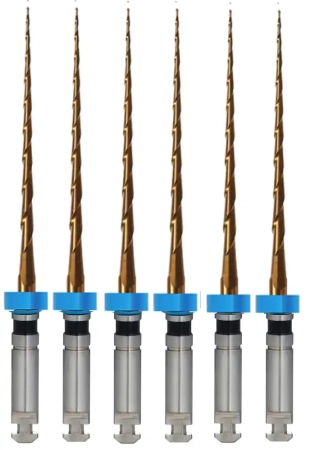 MultiTaper Files Gold, 31мм, WP 21, размер 04-40, стерильные машинные файлы (6 шт) Eurofile