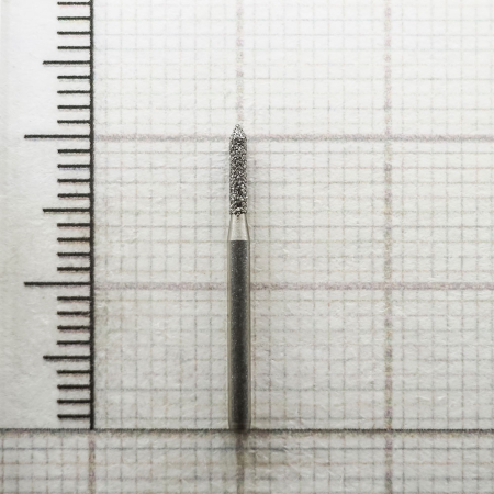 fg129012 бор алмазный fg - цилиндр остроконечный - 012 серый horico