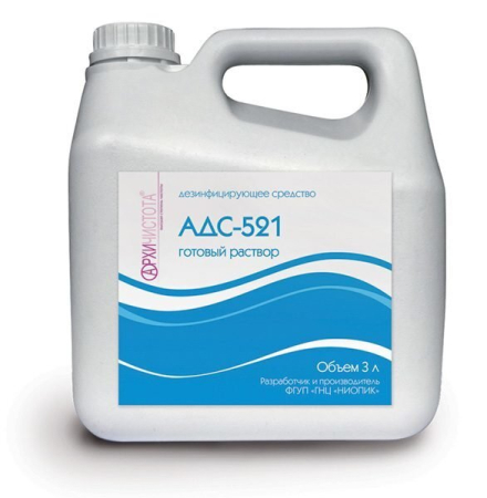 адс-521 - дезинфицирующее средство для оттисков и протезов, 3л., фгуп "гнц "ниопик"" (тк=4флак)