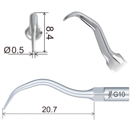 насадка g10 к скайлеру для снятия зубных отложений, woodpecker (подходит к ems)