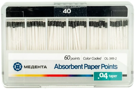 Бумажные штифты 04 №40 60шт/уп.(МЕТА)