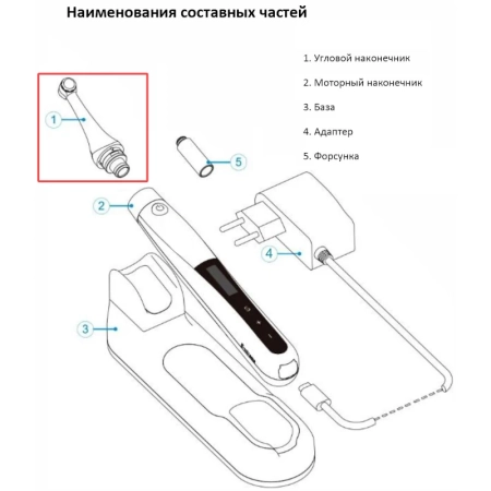 Контр-угловой наконечник для R1 Vortex, Geosoft