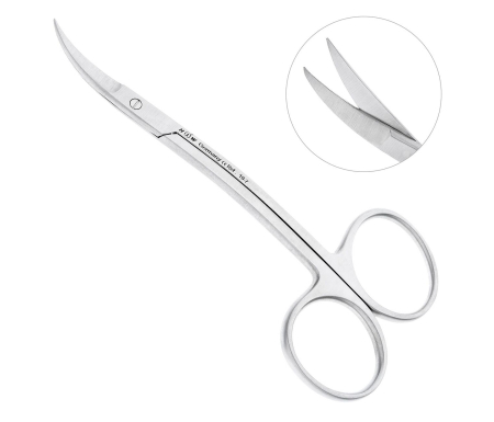 Ножницы хирургические двойной изгиб La Grange, 11.5см,  (HLW Dental Instruments)