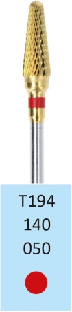 T194140050 Фреза твс-конус - 050 красный насечка крестообразная мелкая. мет. сплавы пластмасса   HO