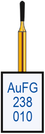 aufg238010 бор алмазный fg - грушевидный - 010 серый horico