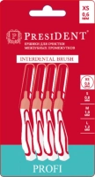 ершики межзубные president profi размер xs 0,6 мм 4шт, арт.303