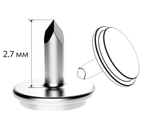 пин для фиксации мембран, безударный, l=2.7 мм, (5 шт) endocarbon