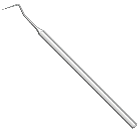 Зонд зубной изогнутый L=15мм (СТРУМ) (1уп=10шт)