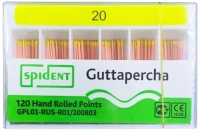 гуттаперчевые штифты, 120шт/уп., №20, spident