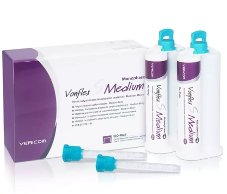 Вонфлекс / Vonflex S Medium Normal - слепочная масса А-силиконовая корригирующий 2x50 мл, Vericom