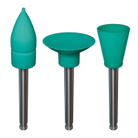 набор полиров "kagayaki ensmart pin" (диск, пуля, чашка - зелёные (силикон)) µ 70, 30шт/уп