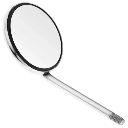 Зеркало стоматологическое №4 - 22мм - родий - упаковка 12 штук (HLW Dental Instruments)