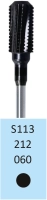 s113212060 фреза твс-цилиндр-060 черный насечка крестообр. зубчатая экстра-грубая  пласт. мягк.акри