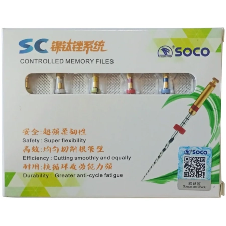 файлы машинные с памятью формы sc 25 мм (ассорти 6 шт) soco