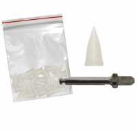 полир "kagayaki enforce" - пуля белый (уретан), µ 125 + мандрели: 2 - сталь, 6 - полимер, уп/50шт