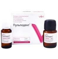 пульподент - для пломбирования устьев корневых каналов витальных зубов, 25г+15мл., "владмива"