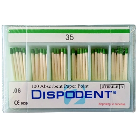 Штифты бумажные абсорбирующие 06 №35 (100 шт) Dispodent