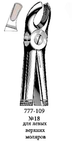 Щипцы зубные П 18 для удаления моляров верхней челюсти левой стороны (109) Cornerstone
