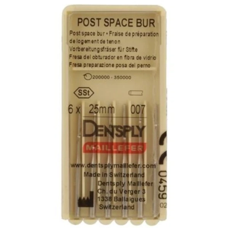 Бор для удаления гуттаперчи Post Space Bur 007/25мм (6 шт) Maillefer