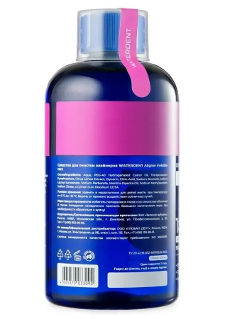 средство для очистки элайнеров "waterdent" aligner invisible care 500мл