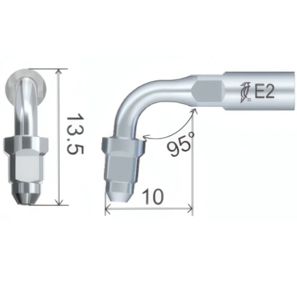 насадка e2 к скайлеру (эндочак) эндодонтическая, 95° (подходит woodpecker, ems), woodpecker