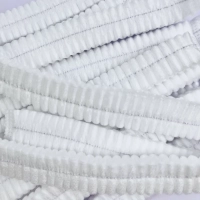 шапочки шарлотта белые гофрированные одноразовые премиум (100шт) медсервис плюс