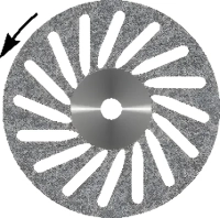 диск алмазный косая прорезь, диаметр 22 мм (1 шт) агри