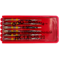 дриль калибровочный для титановых штифтов 1.62-10.20 (208s, 208l), 6шт/уп (форма)