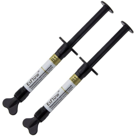 esflow b1 - жидкотекучий композит светового отверждения (2 шприца по 2 г) spident