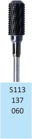 S113137060 Фреза твс-цилиндр-060 серый насечка агрессивная спирально-зубчатая мет. сплавы пластм. ти