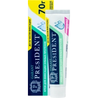 крем для фиксации зубных протезов president garant, 70г., нейтральный вкус
