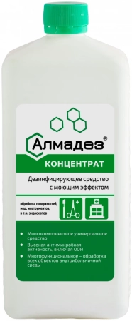 Алмадез - дезинфицирующее средство с моющим эффектом, концентрат, 1 л