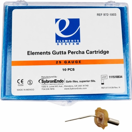 Гуттаперча в картриджах Gauge 25 низкая вязкость арт. 972-1003 (10 шт) SybronEndo