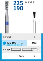 225190023 фреза твс - обр.конус - 023 синий насечка крестообразная стандарт. мет. сплавы пластмасса